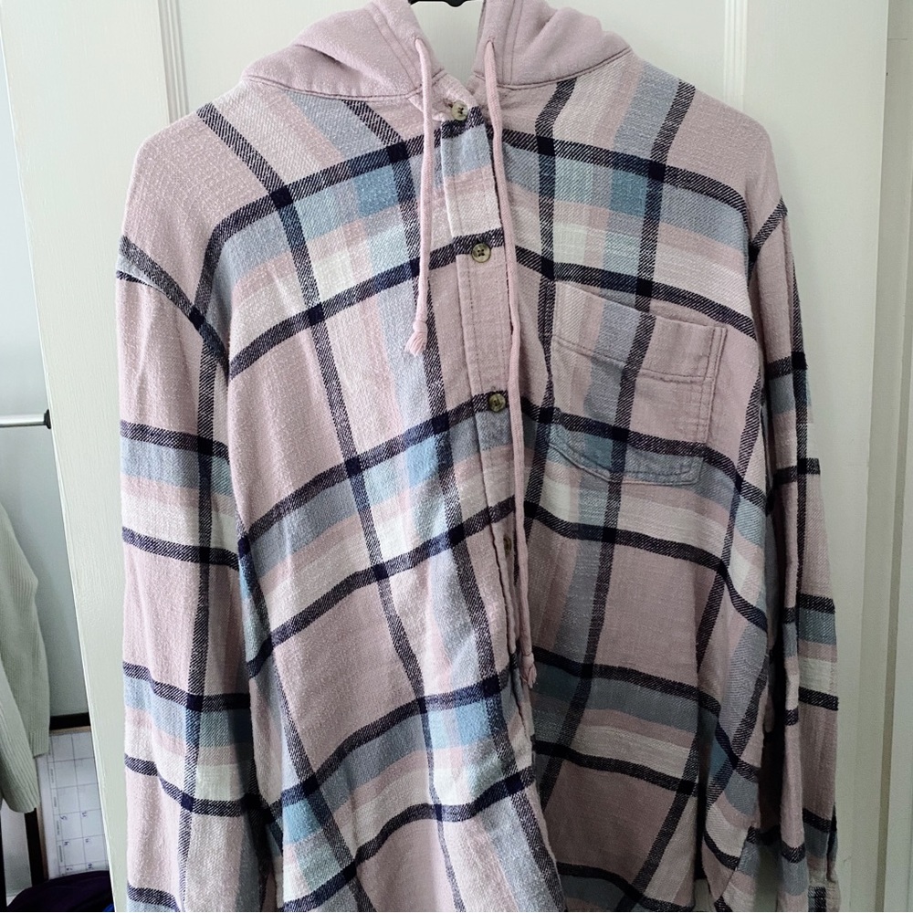 American Eagle Outfitters flannel hooded jacket